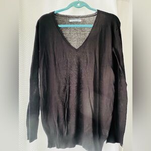 Black v neck sweater
